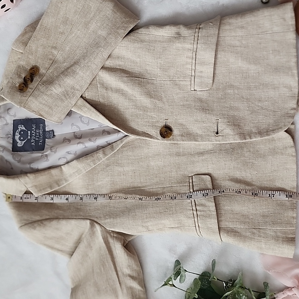 Appaman Boys Linen Blend Suit Size 6 + Blush Suspenders | Wedding, Easter - Picture 12 of 15